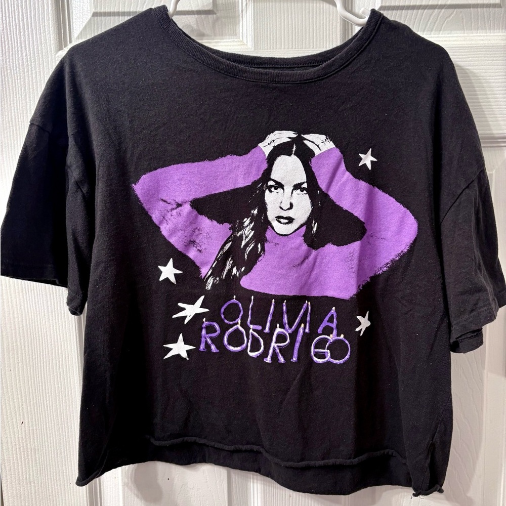 Olivia Rodrigo Crop Top Tee, Sz Large